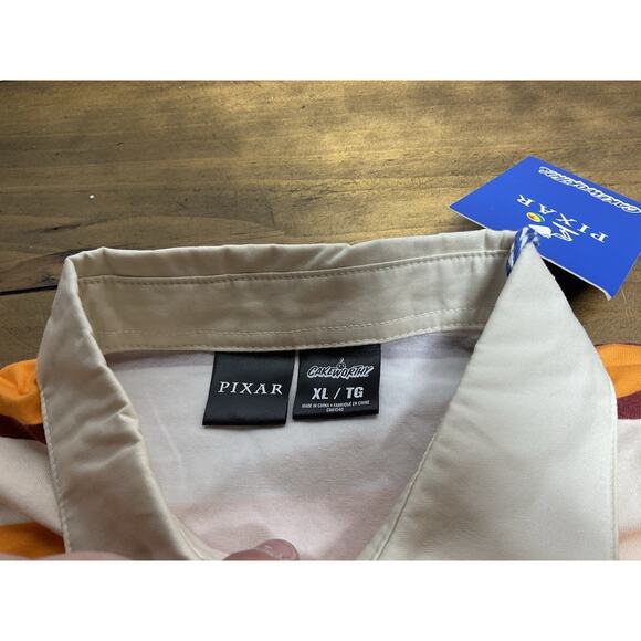 Cakeworthy Inside Out Shirt Womens XL Orange Anxiety Striped Rugby Disney Pixar - Picture 8 of 14